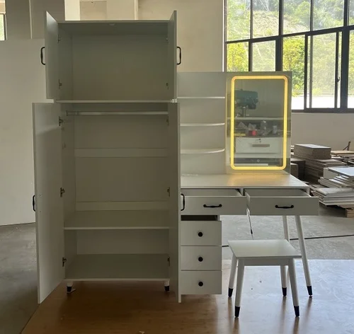 Туалетный столик для макияжа и большой гардероб туалетный со светодиодным