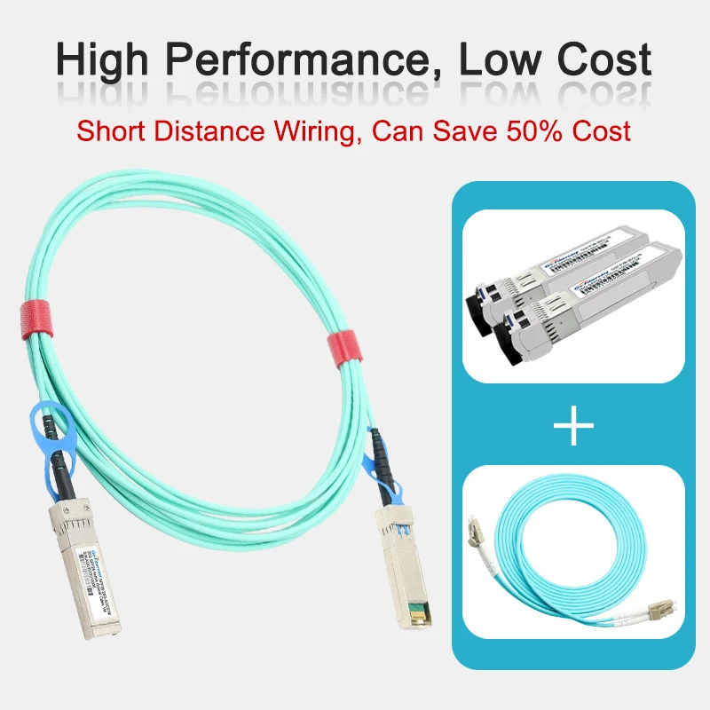 AOC Cable 25Gbps SFP28 Active Optical Cable 1m,3m,5m~100m OM3 Fiber Optic Cable for Cisco,MikroTik,HuaWei,Dell,Ubiquite Switch