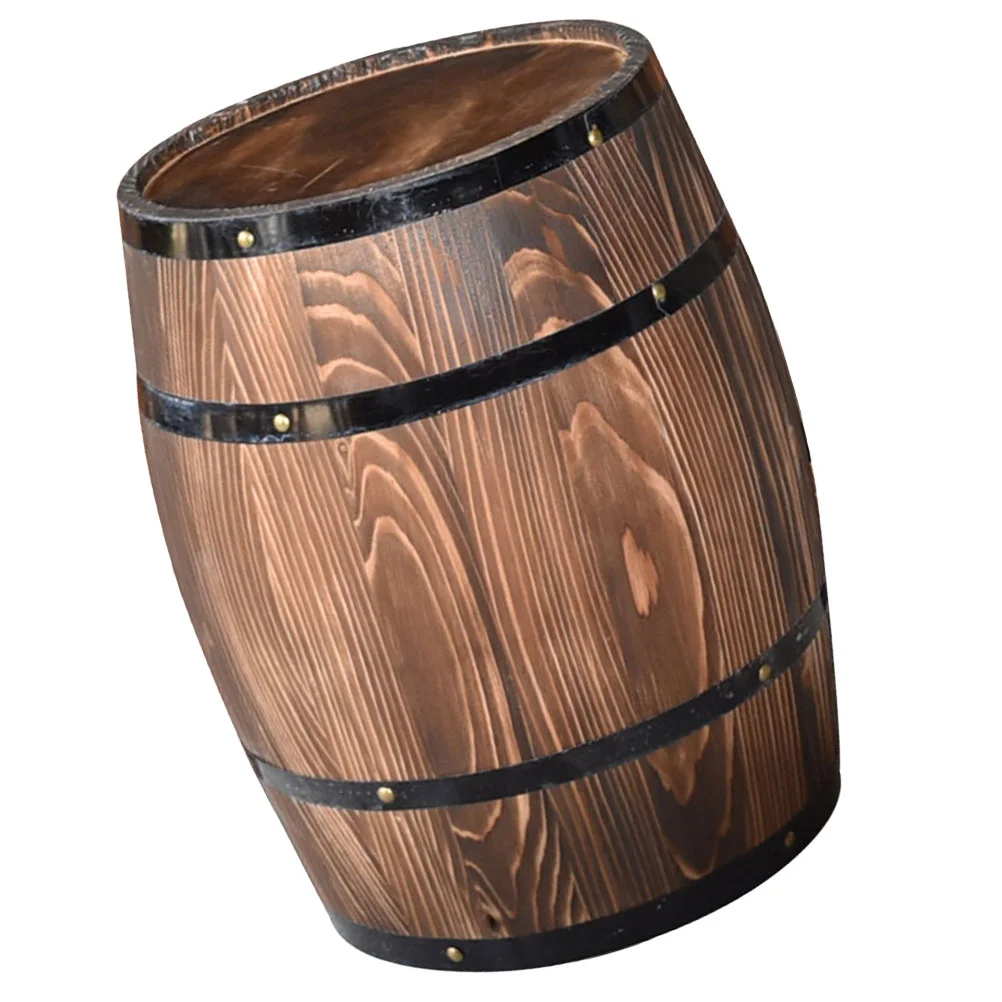

Whisky Barrel Planter Whiskey Small Wood Craft Adornment Floor Decor Photo Prop Wooden