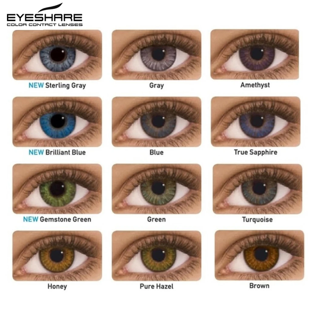 

EYESHARE Color Lens 3 Tone Series Colored Contact Lenses for Eyes Colored Eye Lenses Color Contacts 14.5mm Yearly Use Eye Makeup