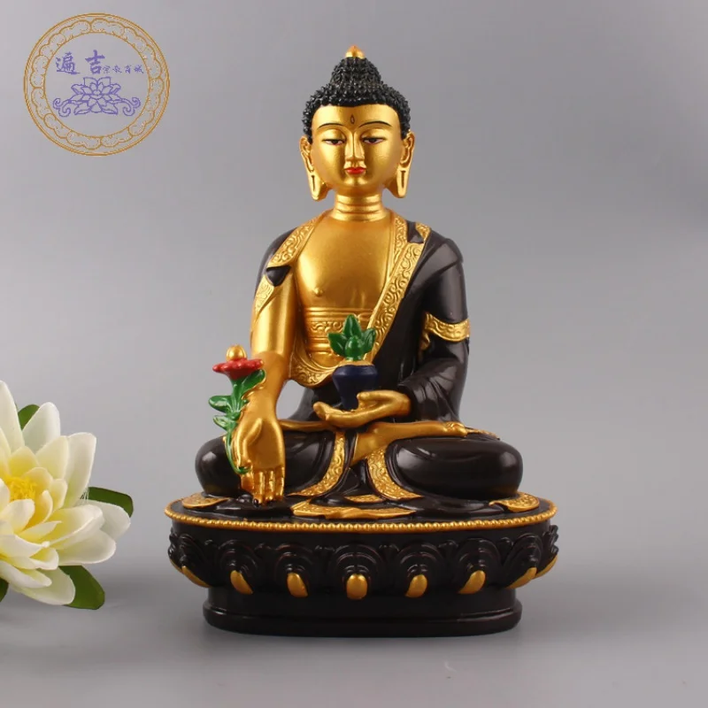 

Sanbao Buddha Tantra Bhaisajyaguru Resin Gilding Painted North Is Not Empty Achievement Buddha Tibetan Legend Five Dhyani Buddha