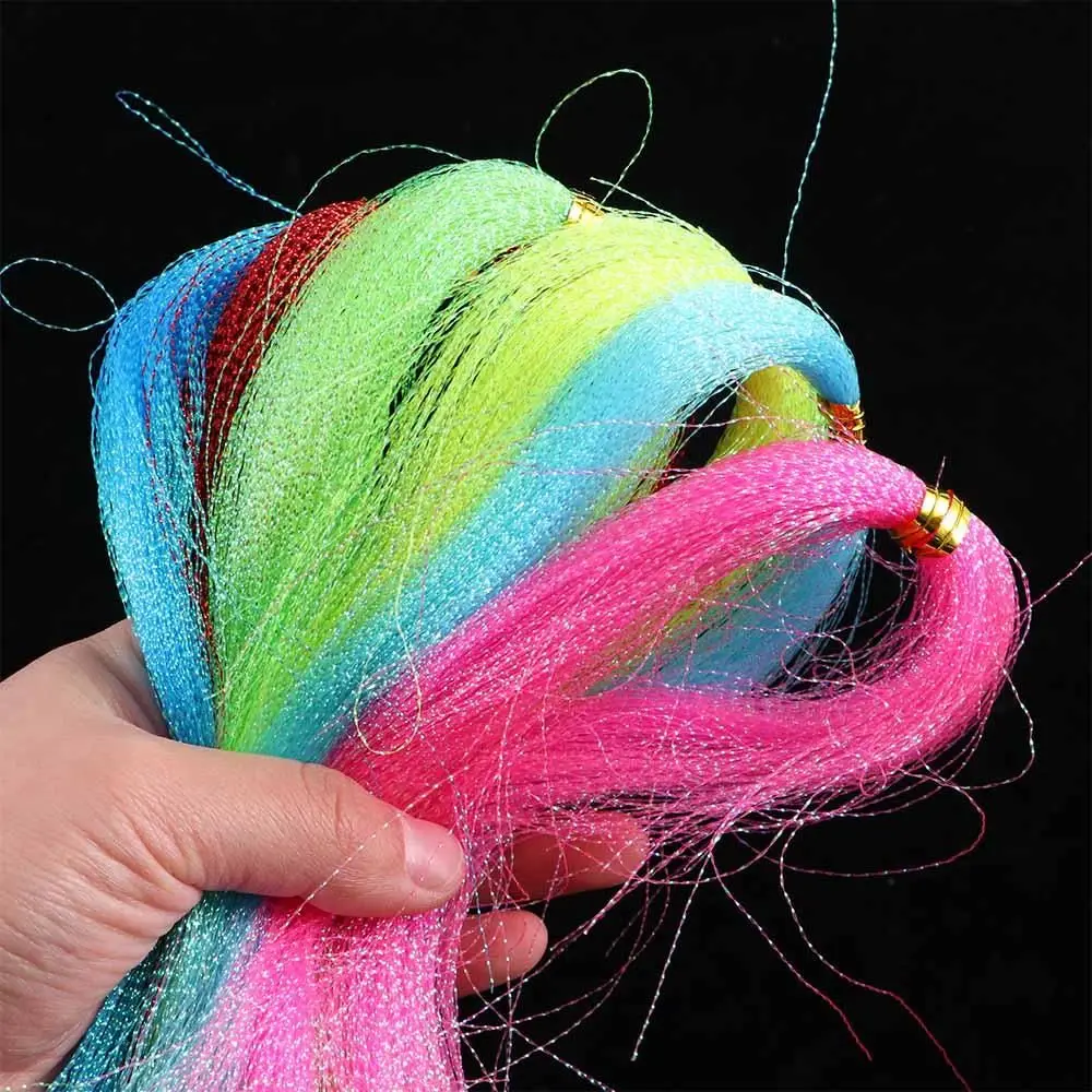 

Decorating Luminous Silk Flies Decorating Lure Decoration Line Silk Twisted Strand Assist Hook Tying Crystal Shining String