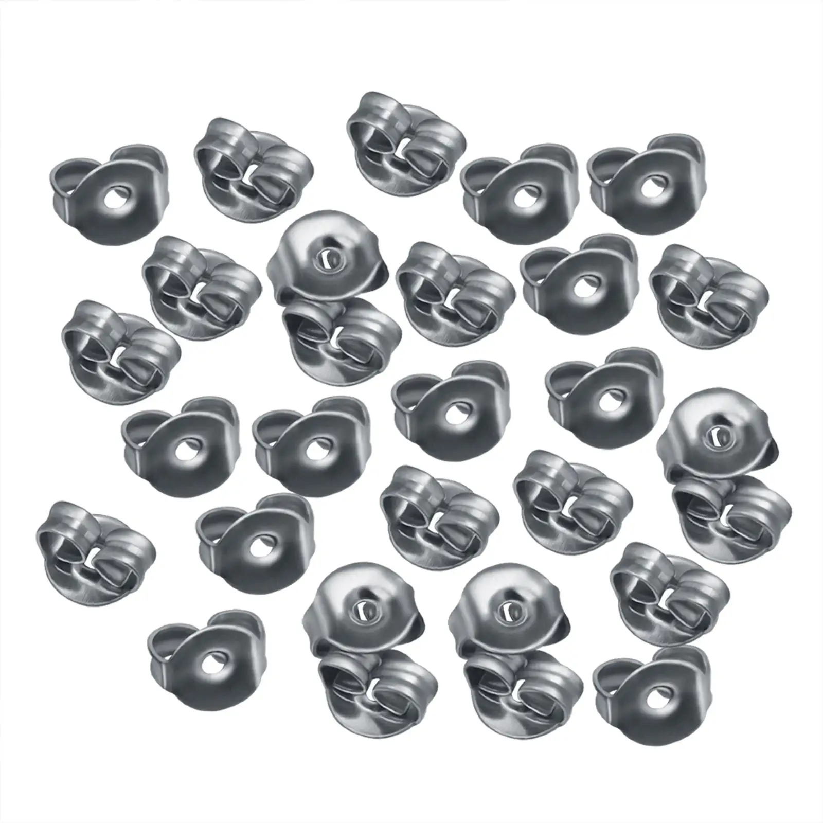 

100Pcs Earring Backs Replacements Butterfly Metal Earplugs Ear Nut Earring Stoppers for Studs Earrings Jewelry Making 4mmx5mm