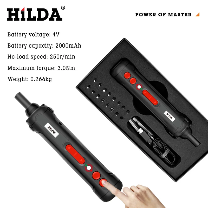

HiLDA 3.6V Electric Screwdriver Multifunctional Mini Rechargeable Lithium Screwdriver Machine with Electric Drill Bit