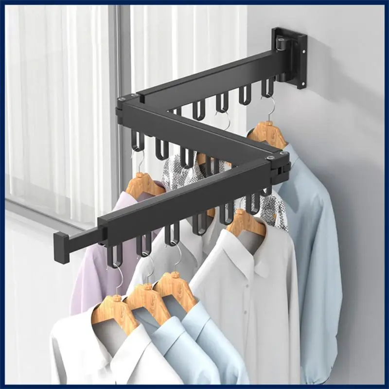 

Space Aluminum Corner Hanger Domestic Drying Rack Storage Rack Fold The Clothes Rack. Scalable Firm Clothing Storage Foldable