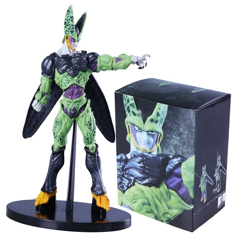 

22cm Anime Dragon Ball Z Action Figure Cell Ultimate Shape World Martial Arts Conference Awakening Brush PVC Collection fans Toy