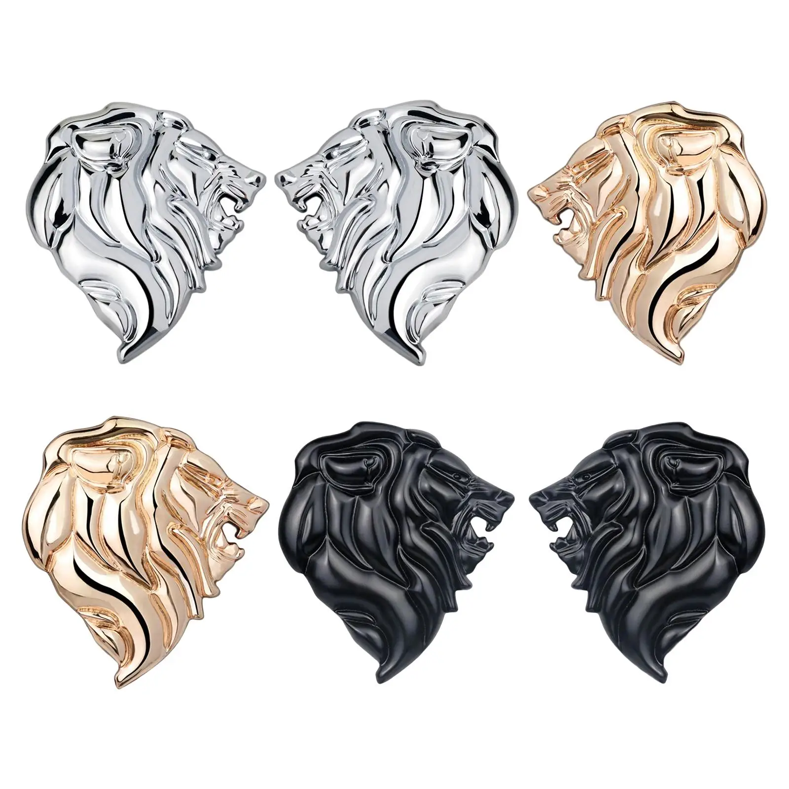 

Автомобильная 3D наклейка с узором в виде Львиной головы, автомобильная этикетка, декоративная наклейка из цинкового сплава, s-образный Деко...