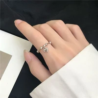 2022 new romantic gothic pendant opening rings for woman retro baroque accessories for korean fashion simple jewelry ring gifts