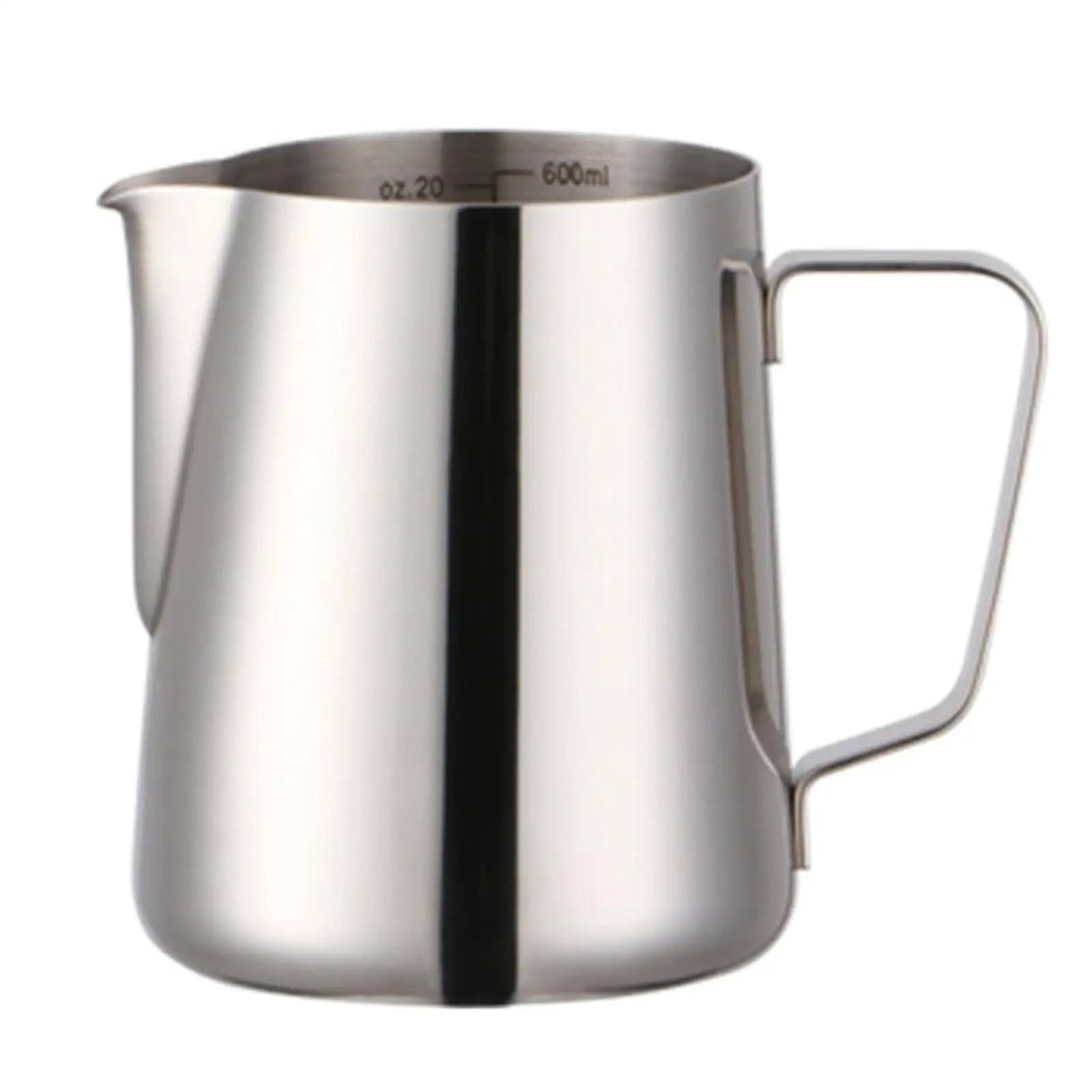 

304 Stainless Steel 600ml Milk Frothing Pitcher Jug Creamer Frothing Pitcher Espresso Steaming Pitcher for Hot coffee
