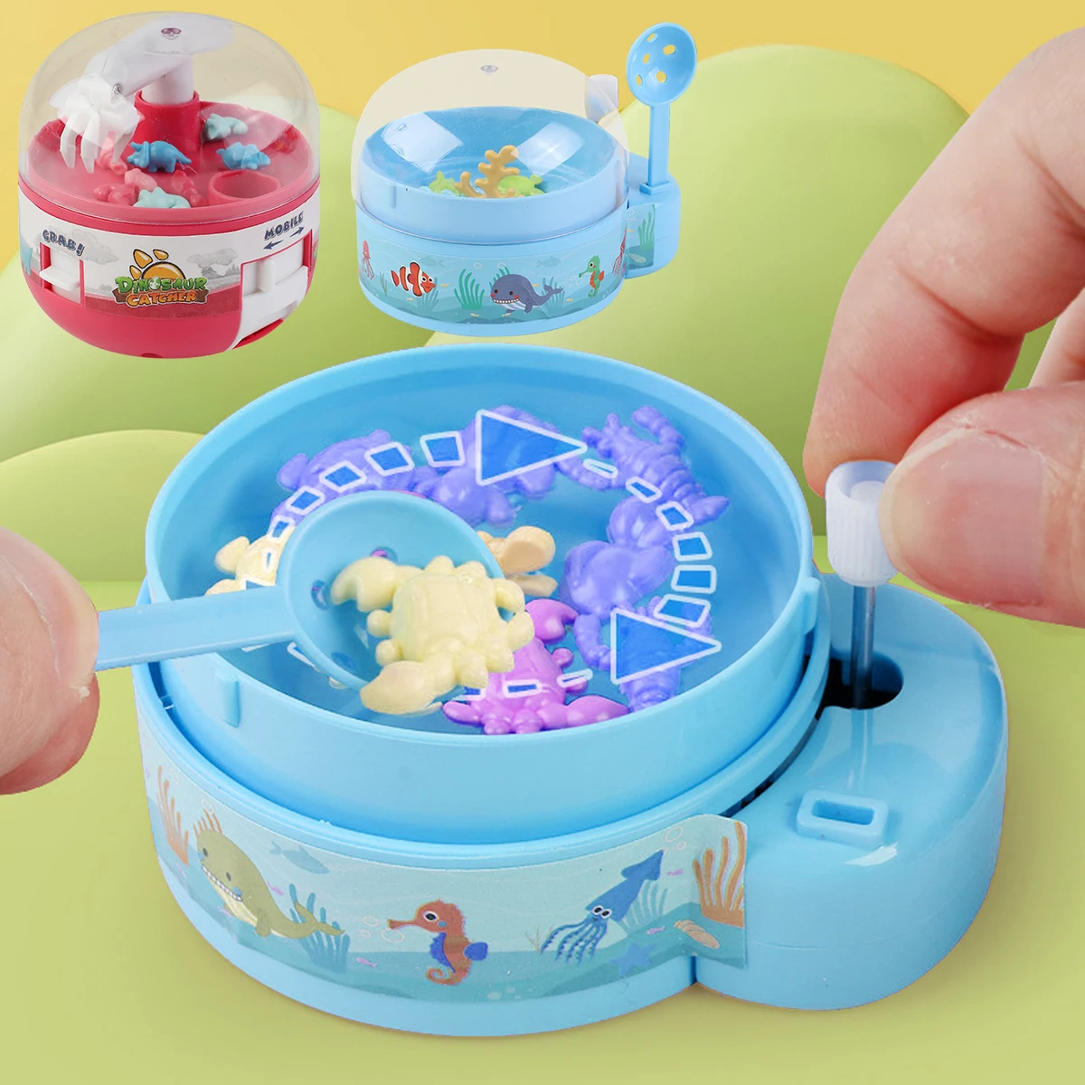 

Mini Claw Machine Mini Fishing Game Machine Reusable Toddler Fishing Game Durable Spoon Scooping Fish Toy Funny Mini Stuff Thing