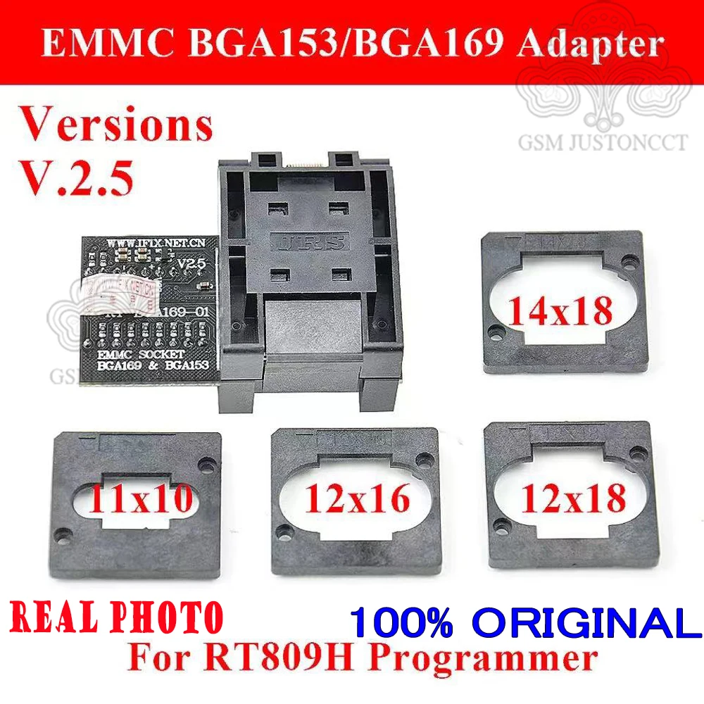 RT-BGA169-01 BGA169 / BGA153 EMMC адаптер v2.5 с 5 шт. BGA бокс для программатора RT809H лучшее качество