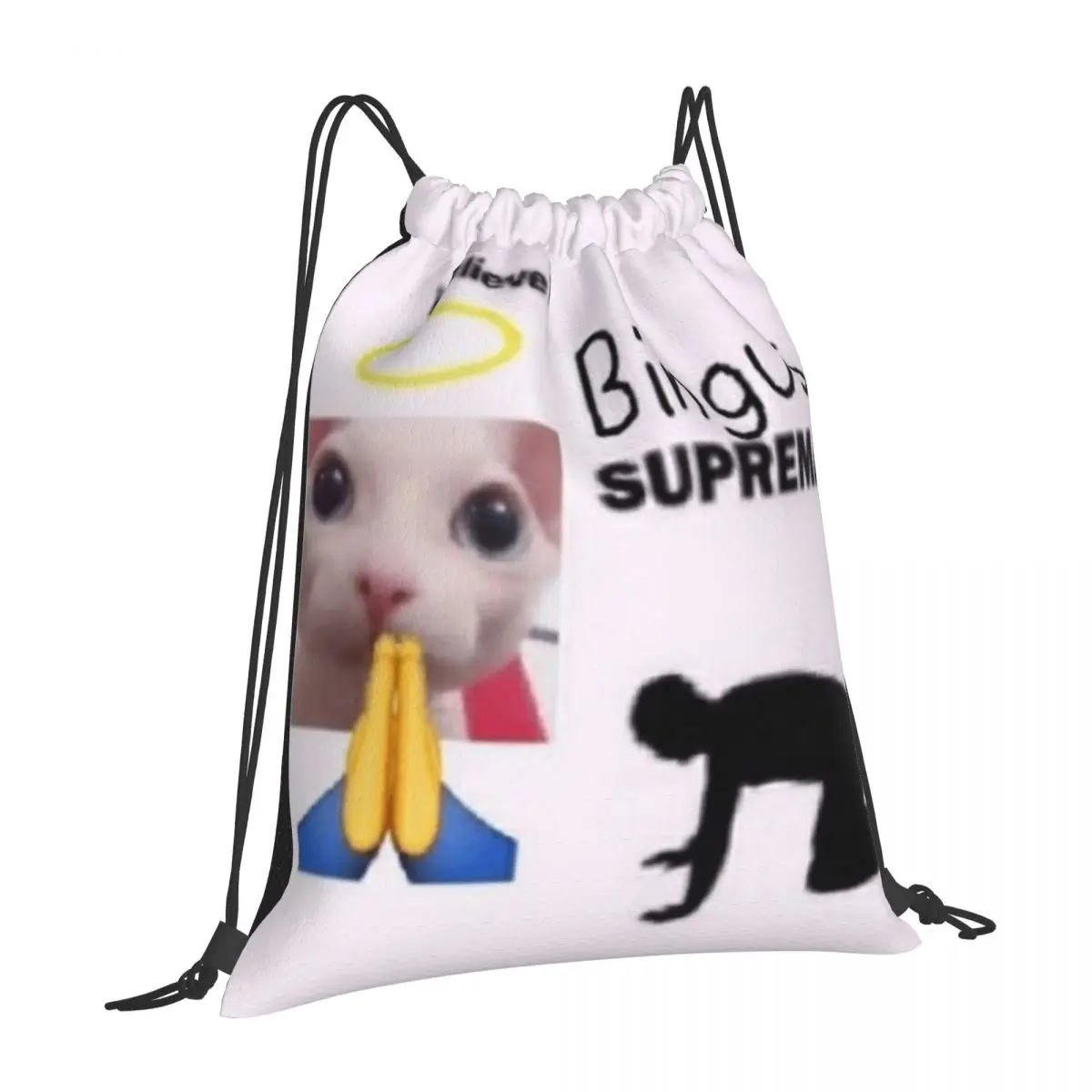 

Bingus Text 266 1 Drawstring Bags Backpacks Pouch Fabric Bag Foldable Gym Sports Sackpack Fashion Storage Bag