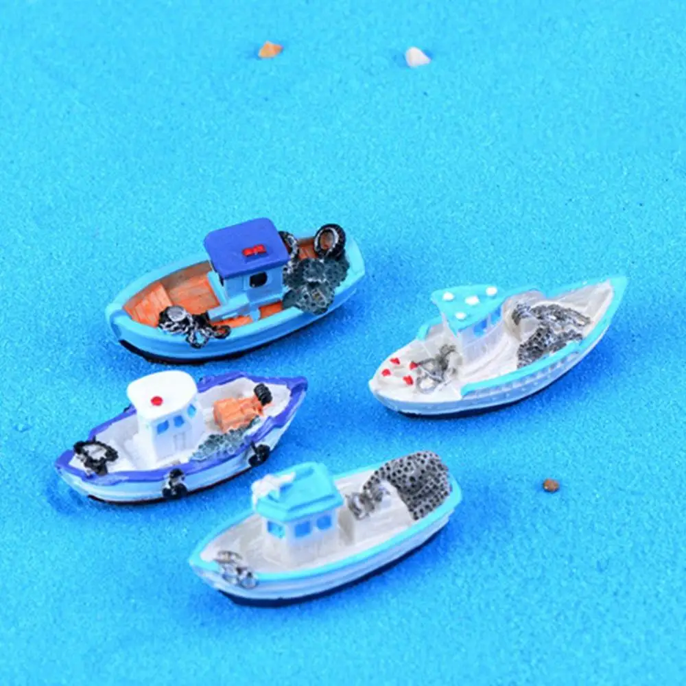 

Рыболовная лодка, поделки своими руками, детские подарки, модель мини-лодки, миниатюрная Ландшафтная фигурка лодки, декор аквариума