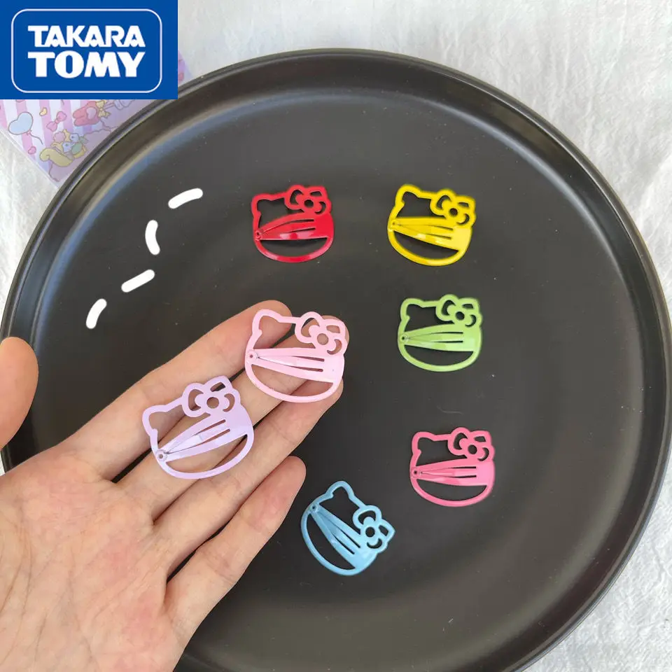 

Цветной головной убор TAKARA TOMY с героями мультфильмов Hello Kitty, милая девушка, необычная практичная челка, зажим