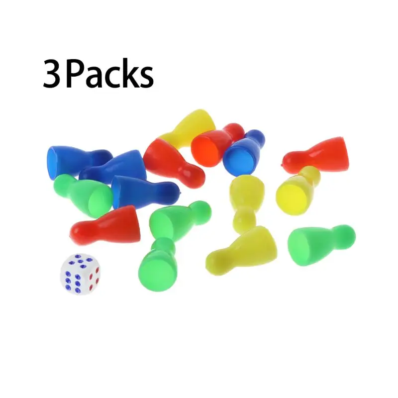 

Children Toys Entertainment Chess Pawn Set Plastic Chess Pieces Chessmen Draught R66E