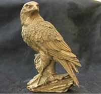ym 306 chinese culture brass bronze statue bird goshawk owl eagle sculpture ornament