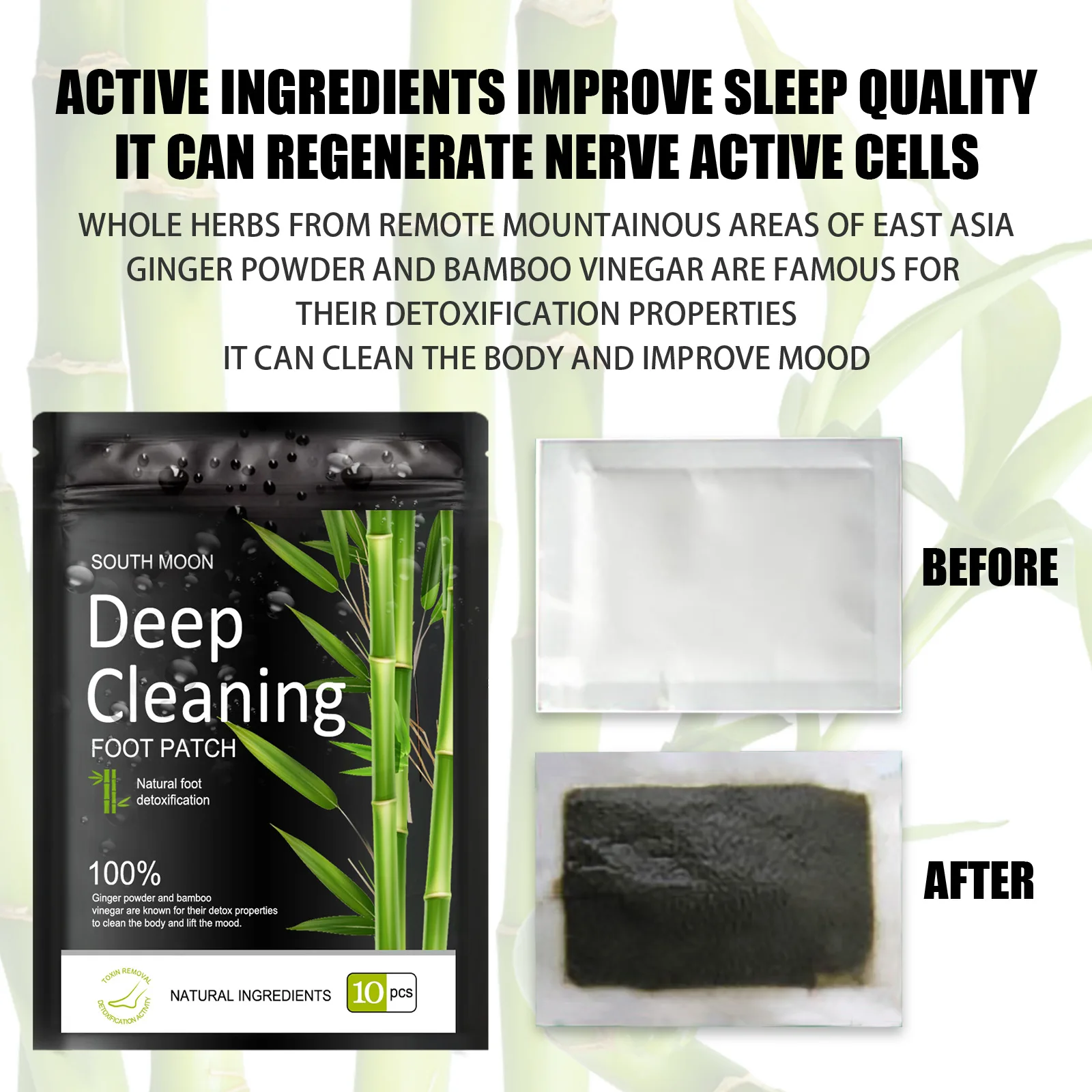 

20PC Natural Foot Detoxification Patch Stress Relief Deep Sleep Natural Herbal Treatment Body Clean Toxins Adhesive Foot Care