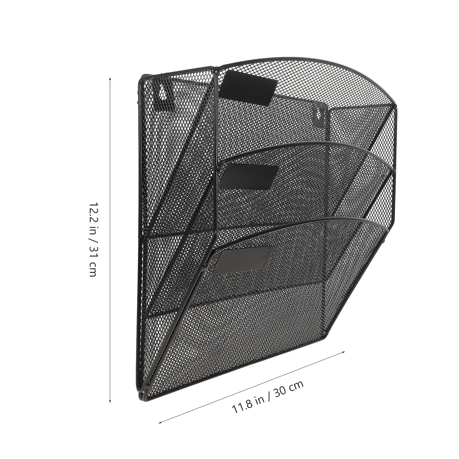 

Wall File Magazine Holder Hanging Organizer Mount Pockets Black Metal Rack Office Folder Racks