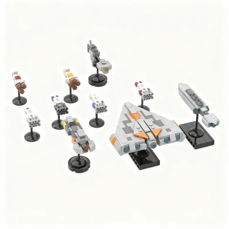 Фото 414 деталей MOC Star Battle: Модель кораблей-поддержек повстанцев в среднем масштабе, конструктор, рождественский подарок, архитектурная идея, образовательная игрушка №2