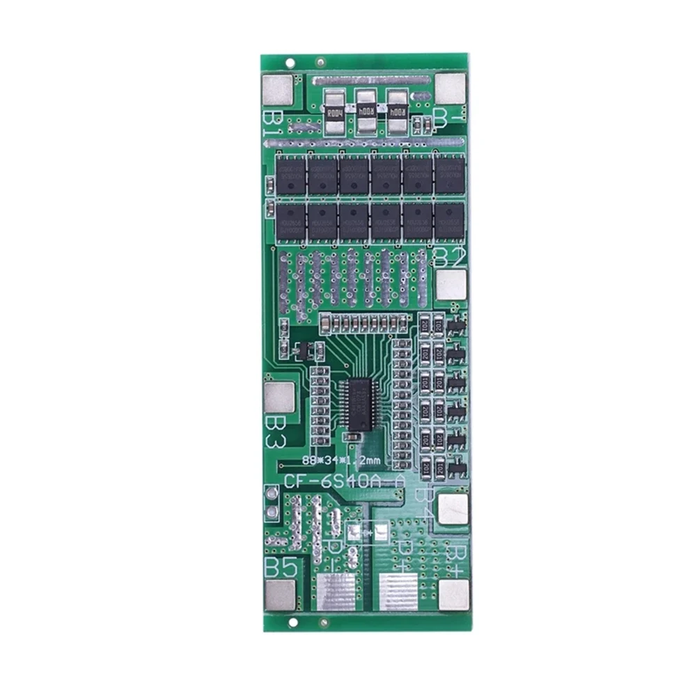 

24V 6S 40A Li-ion Lithium Battery Charger Protection Board Solar Lighting BMS PCB With Balance Power Tool Enhance Balance