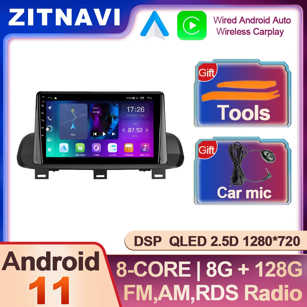 

10.1 Inch Android 11 For Nissan X-Trail 2021 Rogue 3 2020 - 2021 Car Radio Auto Wireless Carplay Navi GPS Multimedia Player QLED