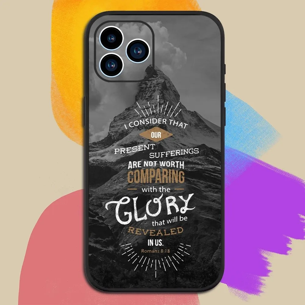 Библейский стих христианский чехол для телефона Иисус Христос iphone 15 14 13 12 11 Pro Max