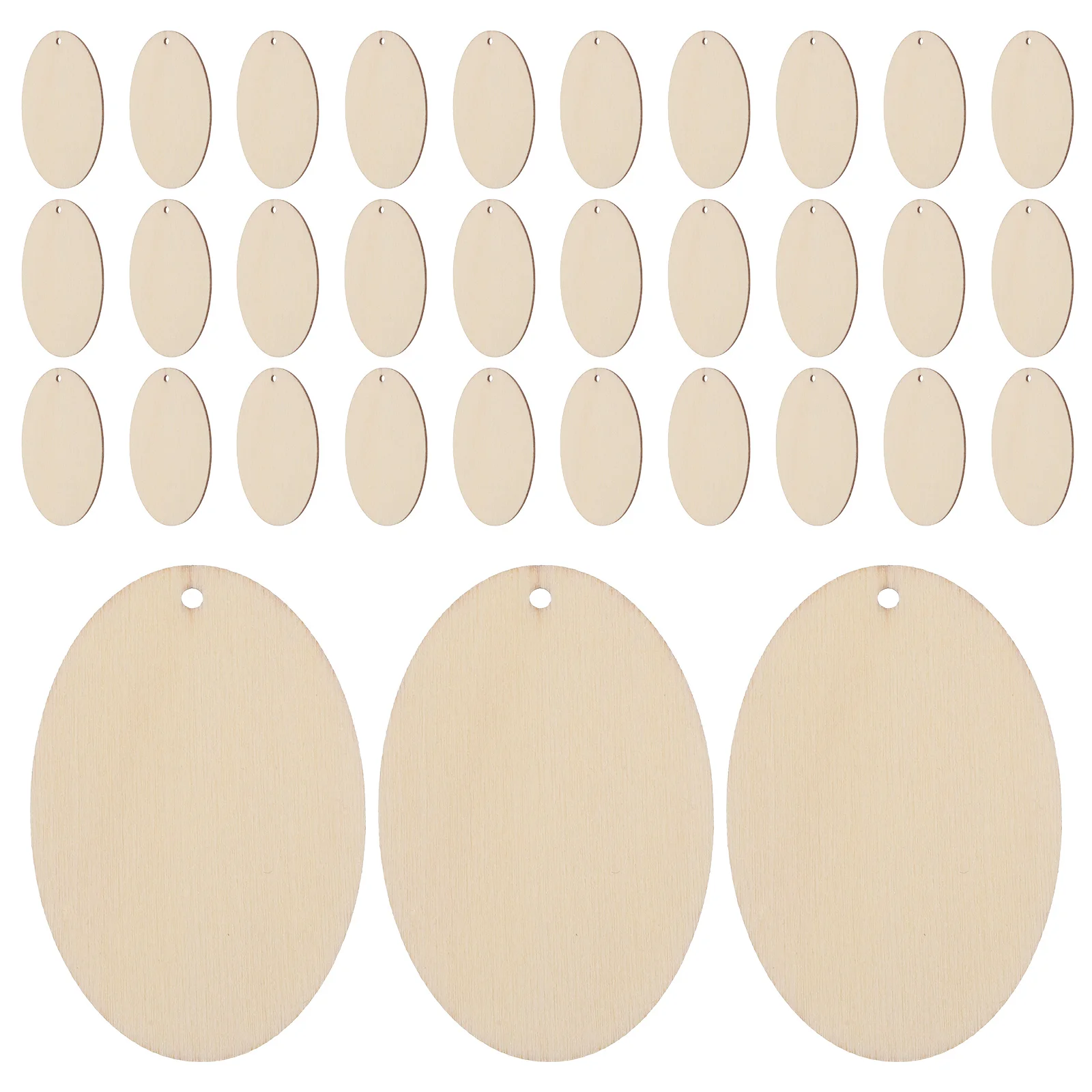 

50 Pcs Rustic Wooden Earrings Wedding Decoration Oval Dangle DIY Craft Design Unfinished Ethnic Drop