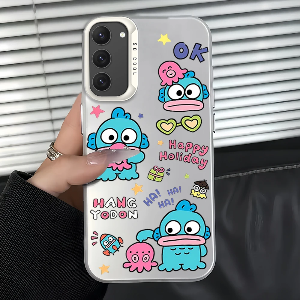 Милый чехол MINISO H-Hangyodon для Samsung Galaxy A 15 54 55 S23 S24 S25 4G 5G Ultra Plus Fe Laser Cover IMD телефона