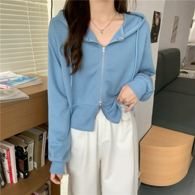 

GBB0520 2022 new sweater women's wear autumn thin small tall short coat Long Sleeve Korean top ins fashion