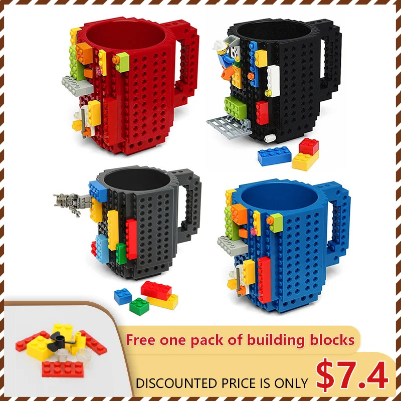 

350 мл креативная молочная кружка кофейная чашка строительные блоки чашка «сделай сам» Строительные блоки пазл чашка для напитков Рождестве...