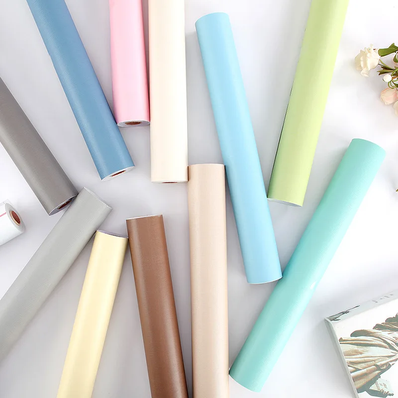 

Wall Stickers Solid Color and Plain Background Wall Bedroom Decoration Warm PVC Waterproof Stickers Wallpaper Self-Adhesive