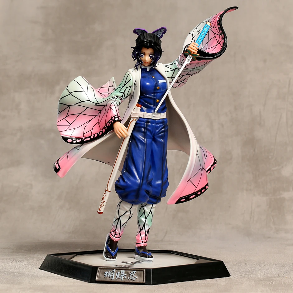 

Аниме-фигурка игрушечная, рассекающая демонов, Kochou Shinobu, модель, фигурка, подарок, кукла, домашнее настольное украшение, статуя 28 см