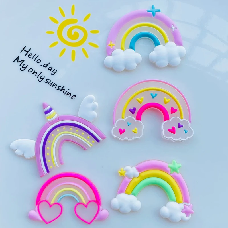 10 шт. новые милые радужные серии кавайные мягкие резиновые Скрапбукинг DIY