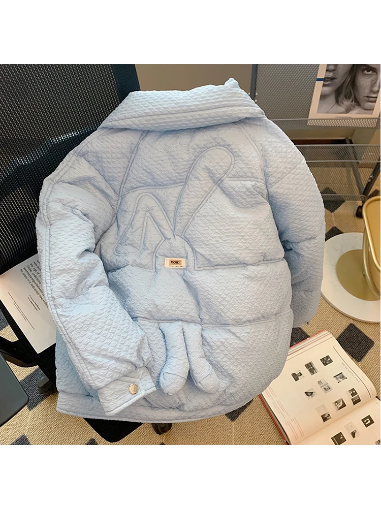 Осенне-зимнее женское Свободное пальто в Корейском стиле с милым рисунком