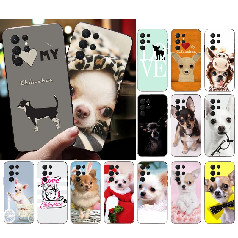 

Phone Case for Samsung Galaxy S23 S22 S21 S20 Ultra S20 S22 S21 S10 S9 Plus S10E S20FE I Love My Chihuahua Dog Pug