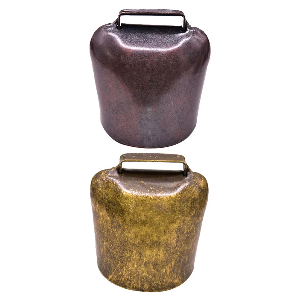 

2 Pcs Cattle Sheep Grazing Supplies Pet Stuff Farming Accessories Retro Decor Anti-theft Bells Pendant Anti-lost Tinkle