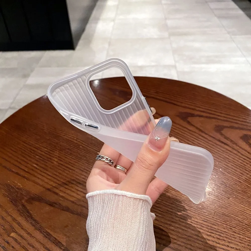 Роскошный мягкий прозрачный чехол с гофрированным рисунком для телефона iPhone 16 15