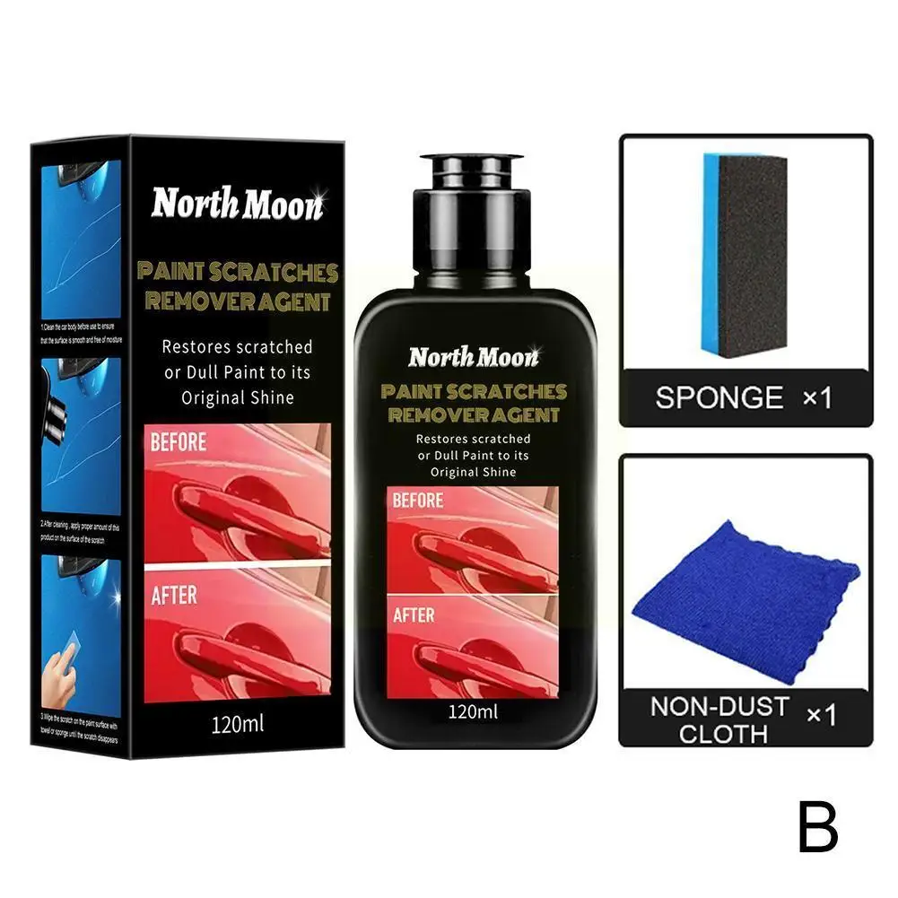

120ml Car Scratch Remover Auto Scratches Repair Tool Paint Polishes Care Car Car And Cleaner Accessories With Cloth Sponge Q5i7
