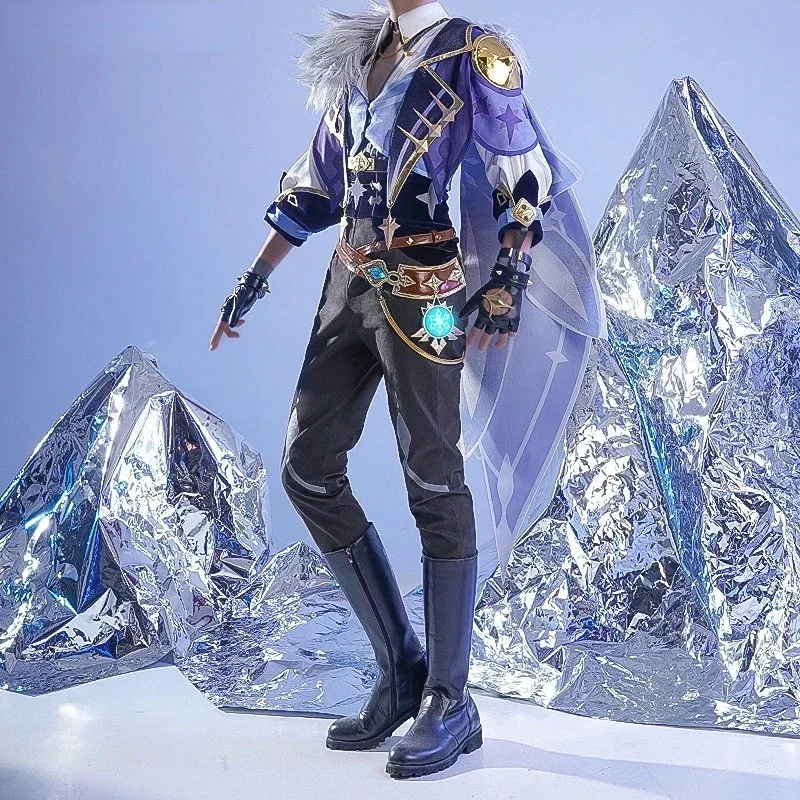 Аниме игра Genshin Impact Kaeya Косплей Костюм мондштатские Рыцари Красивая боевая