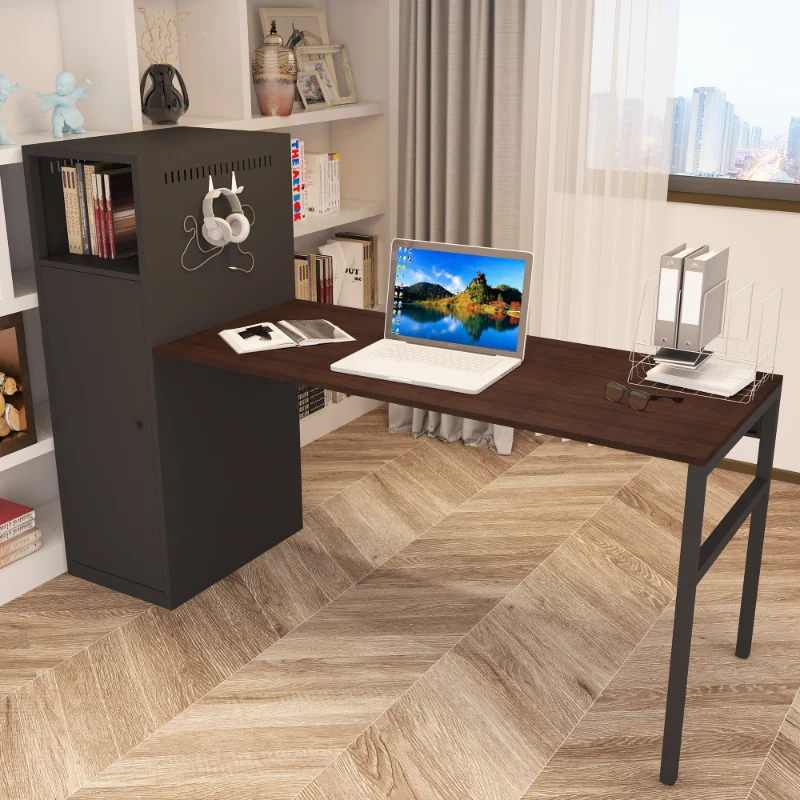 

Work Station/Home Office Desk Set Black Steel [US Stock]