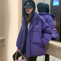 2021 winter women oversized parkas coat fashion solid thick warm hooded padded coat casual winter outwear jacket parkas