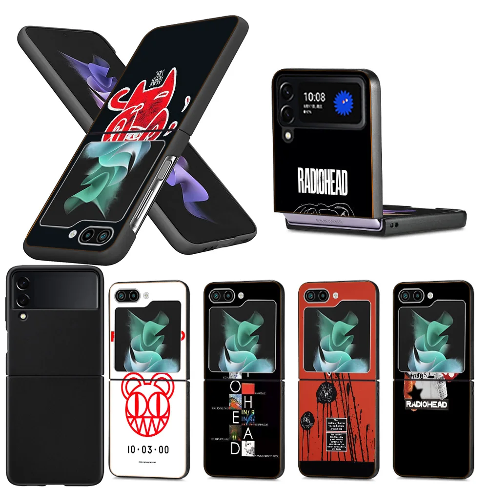 Прозрачный чехол Bnad R-радио для телефона Samsung Z Flip 5 4 3 Galaxy 6 5G противоударный