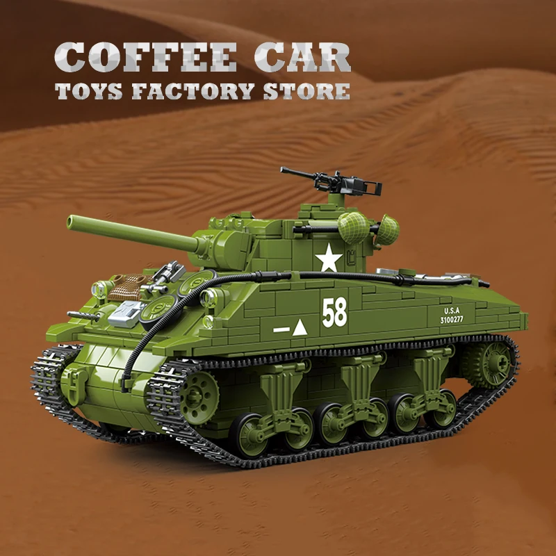 M4A3 средний танк T34/76 блоки бронеавтомобиля самоблокирующиеся кирпичи модель