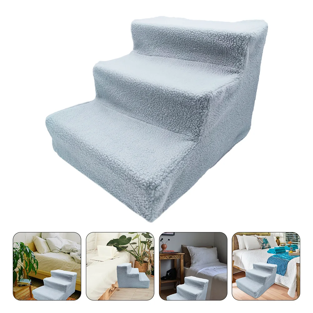 

Pet Stairs Dog Steps Ramp Ladder Bed Puppy Couch Car Cat Nonslip Sofa Climb Step Foldable High Cats Easy Stair Non Climbing Dogs
