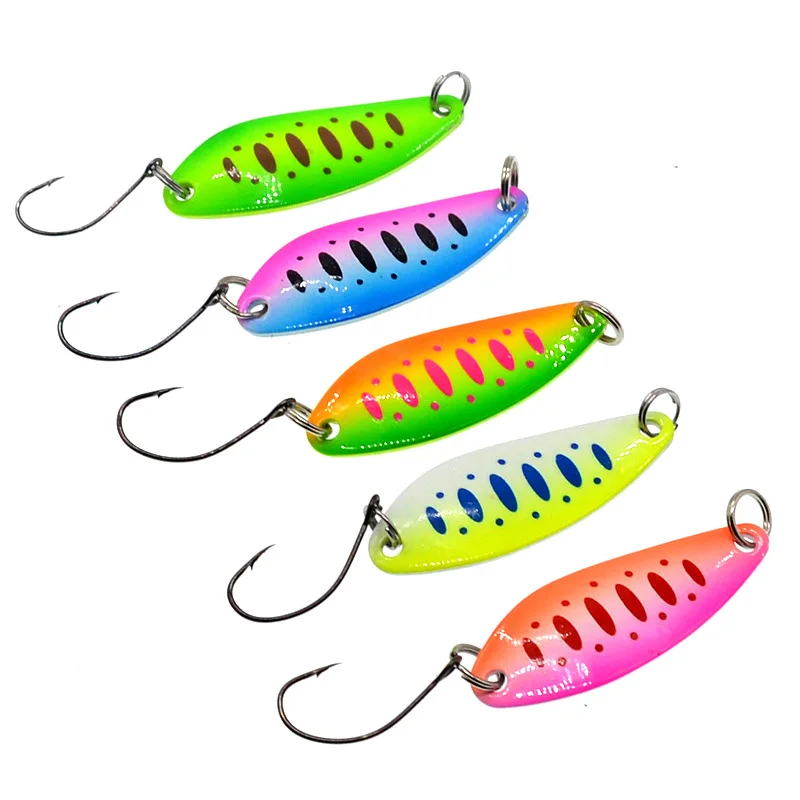 

1 PCS 4cm 5.3g Fishing Bait Fishing Metal Spoon Lure Bait For Trout Bass Spoons Small Hard Sequins Spinner Spoon