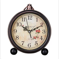 1 piece round shape vintage retro alarm clock desktop for kids bedroom silence no ticking 7 styles for choice