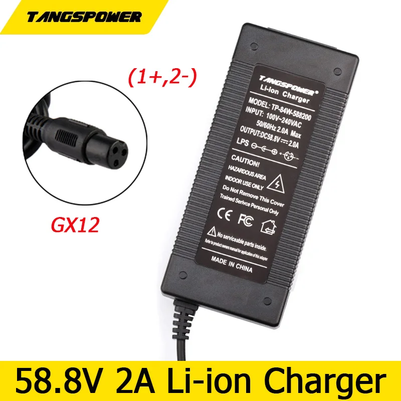 Умное зарядное устройство для литий-ионных аккумуляторов 58 8 в 2 А 14S 52 с разъемом 3P