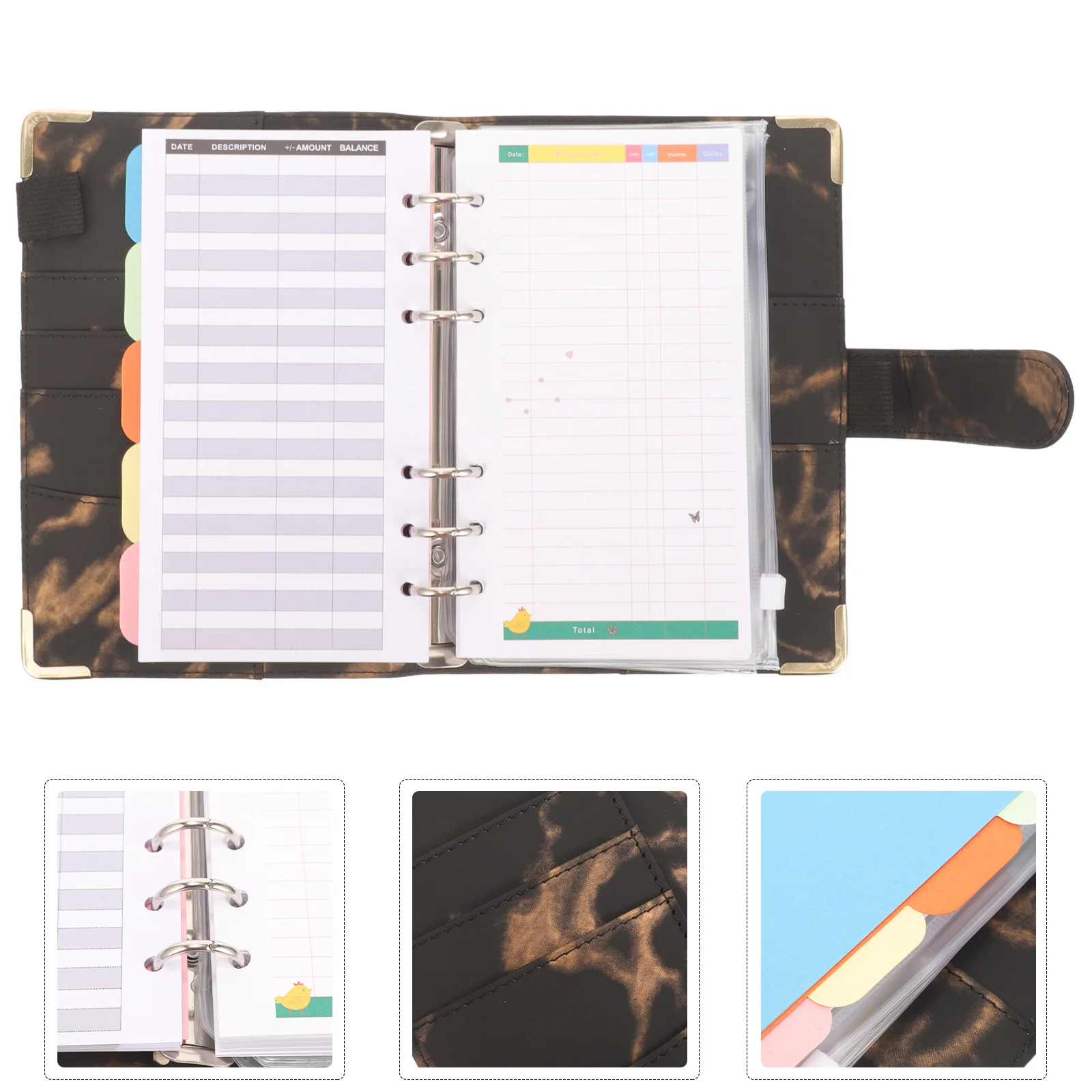

1 Set of Multi-function Money Organizer Delicate Cards Book Portable Money Binder