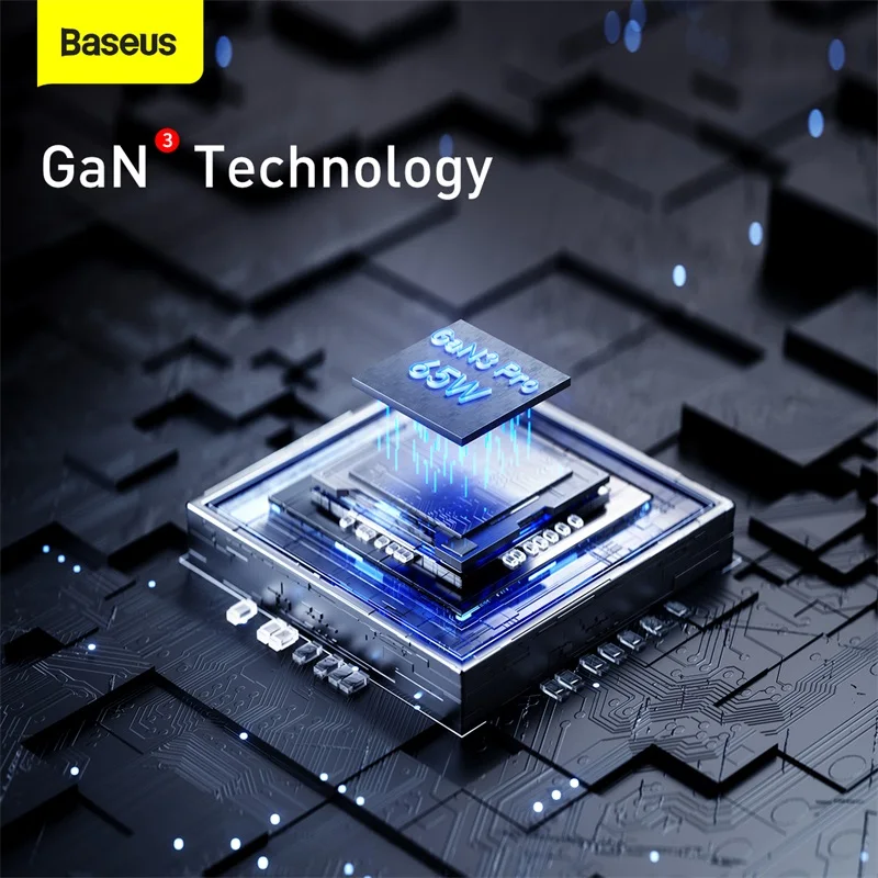 Baseus GaN3 Pro Desktop Quick 65W GaN Charge TYPE-C USB EU Plug Fast Charger For Laptop iPhone 13 14 Pro Huawei Xiaomi Samsung