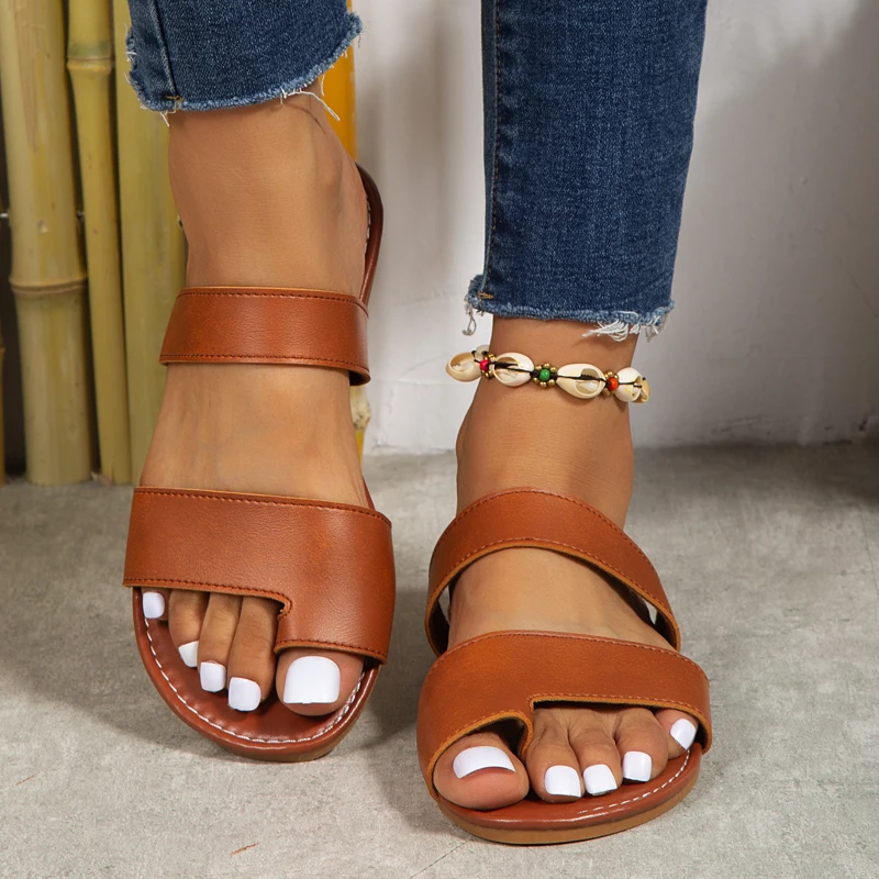 

Summer Modern Women's Slippers Concise Outside Slides Solid Color Punk Flat Slipper Ladies Shoes Plus Size 43 Zapatos De Mujer